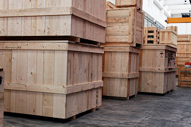 emballage en bois solide pour pompes à chaleur