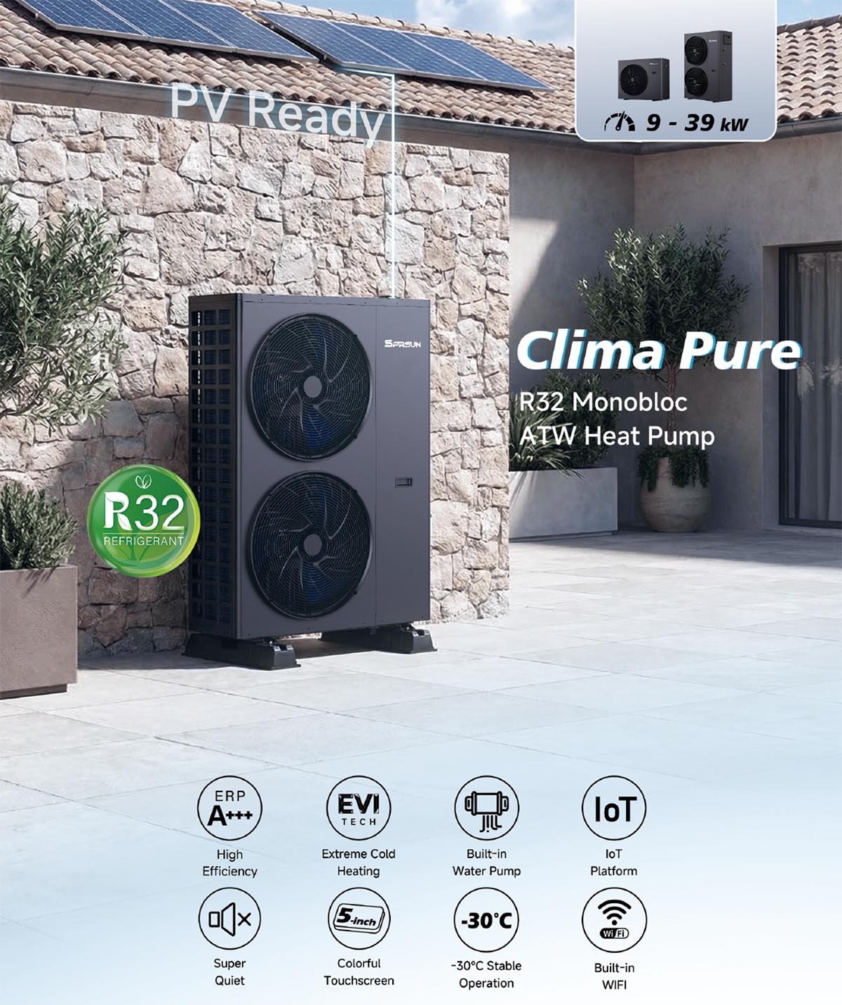 Pompe à Chaleur Multifonctionnelle R32 (Clima Pure)