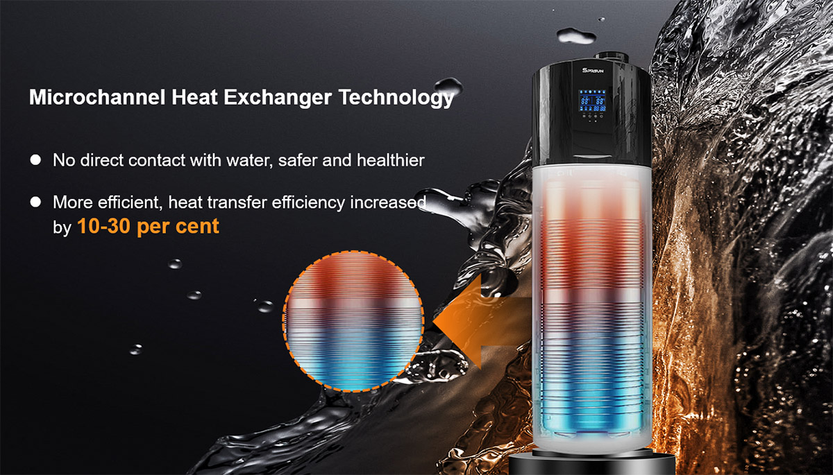 Technologie d'échangeur de chaleur de pompe à chaleur pour eau chaude domestique R290 AquaHero-Serie