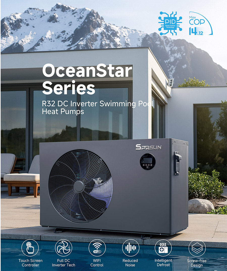 Pompe à chaleur de la piscine de la série Ocean Star