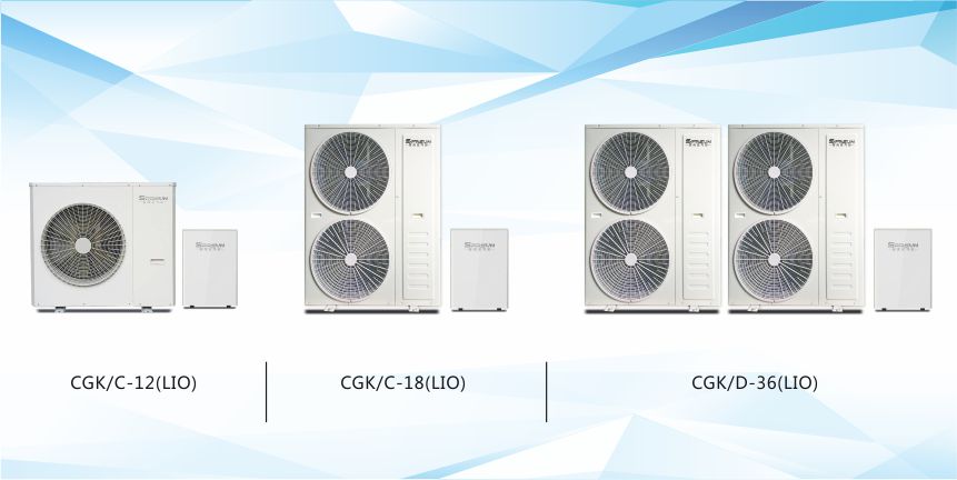 EVI Split Air Source Heat Pump Related Models Modèles associés de pompe à chaleur à air divisé EVI